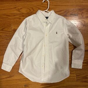 Ralph Lauren White Collared Shirt Kids 7 Oxford